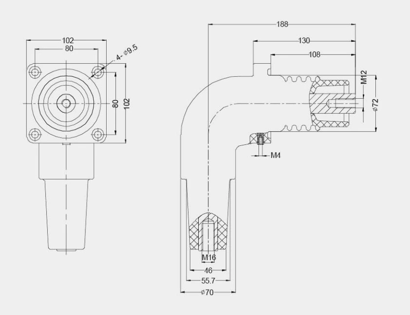 Vỏ góc composite