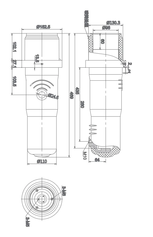 Xi lanh cách điện cầu chì SF6-12 / 469