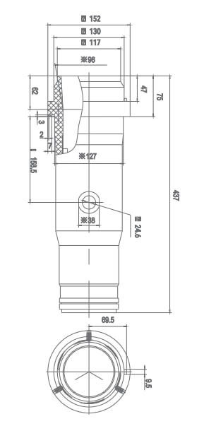 Xi lanh cách điện cầu chì SF6-12 / 437