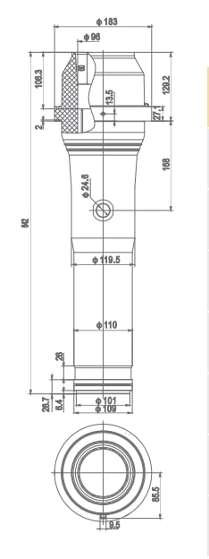 Xi lanh cách điện cầu chì SF6-35 / 642