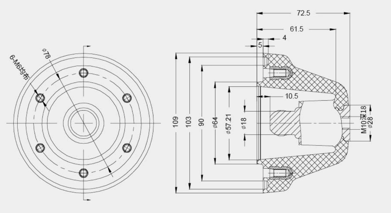 Ống lót kết nối bên cho cách nhiệt khí SF6 RMU SF6CT-78