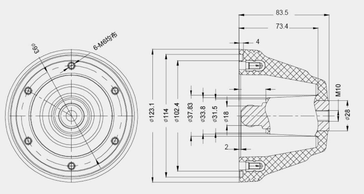 Ống lót kết nối bên cho cách nhiệt khí SF6 RMU SF6CT-93