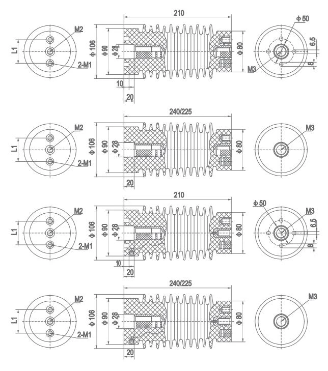 Cách điện ZNN 24kV / Cách điện cảm biến CNN