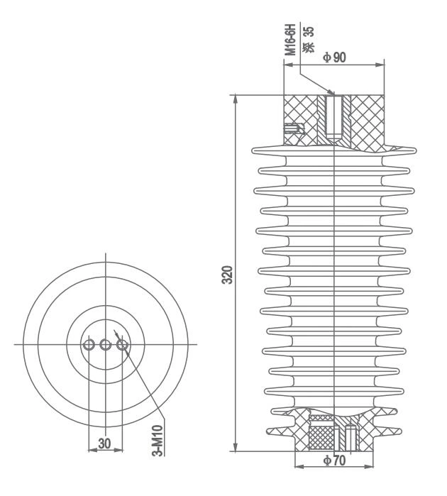 Cách điện 40,5kV ZNN / Cách điện cảm biến CNN